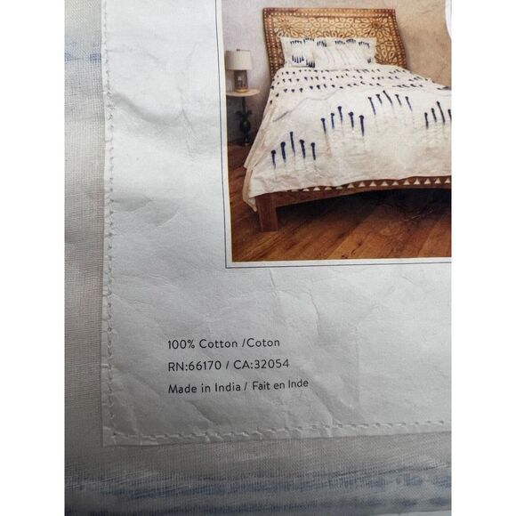 Anthropologie Eula Blue Ombre Braided Pillow Shams Standard Size Set of 2 - Picture 4 of 5